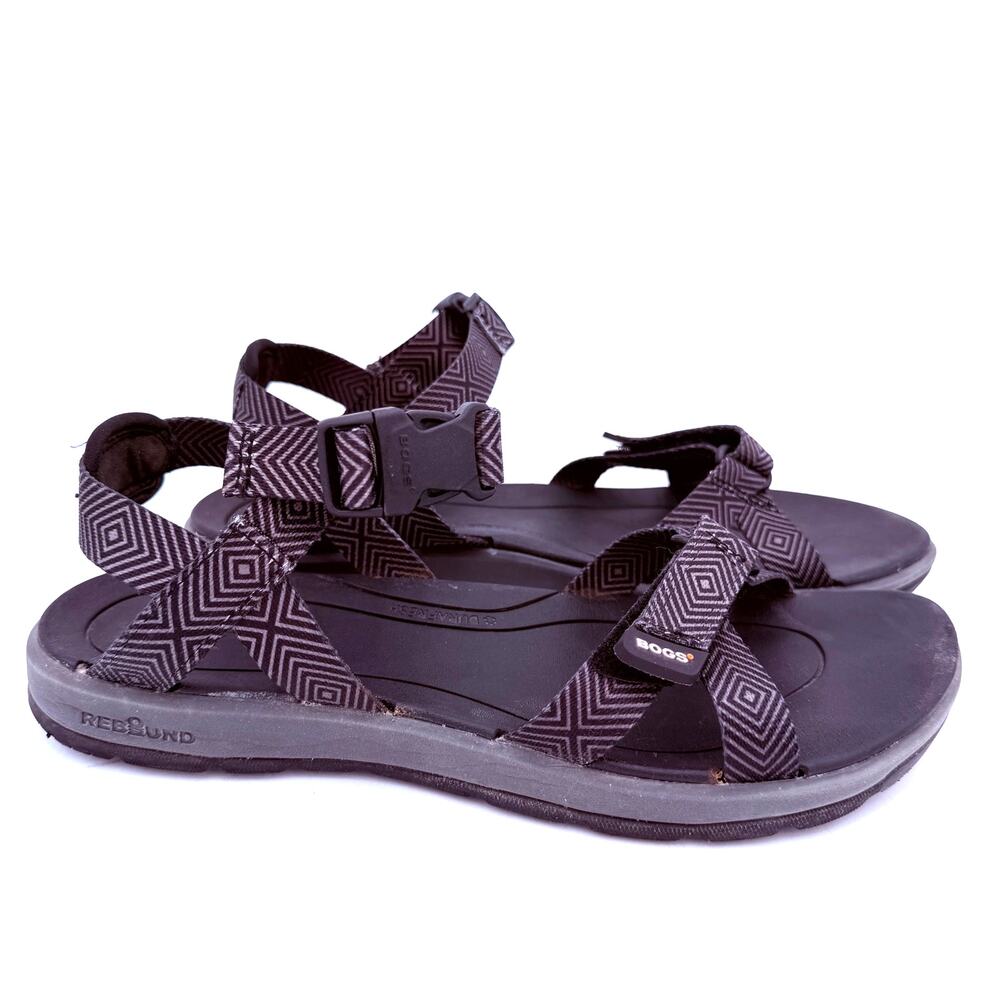 Bogs Women's Rio Diamond Black Geometric Print Sandals Size 11